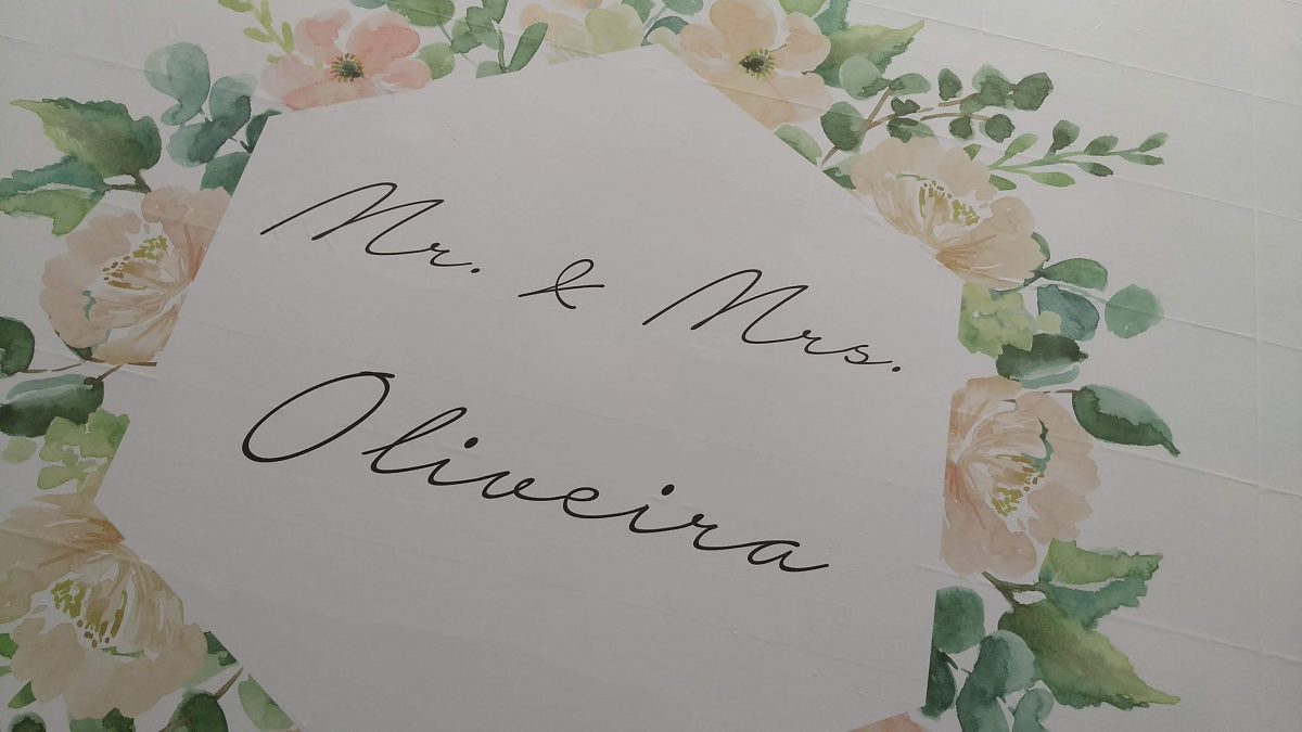 Read more about the article Kelleygene & Kevin – Wedding Dance floor Wrap